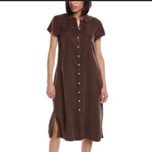 TOMMY BAHAMA Women’s Mission Beach Midi Shirtdress Brown Sz XL
